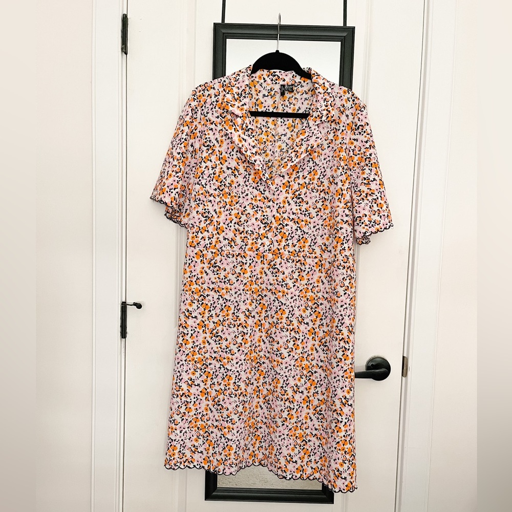 Floral shirt dress